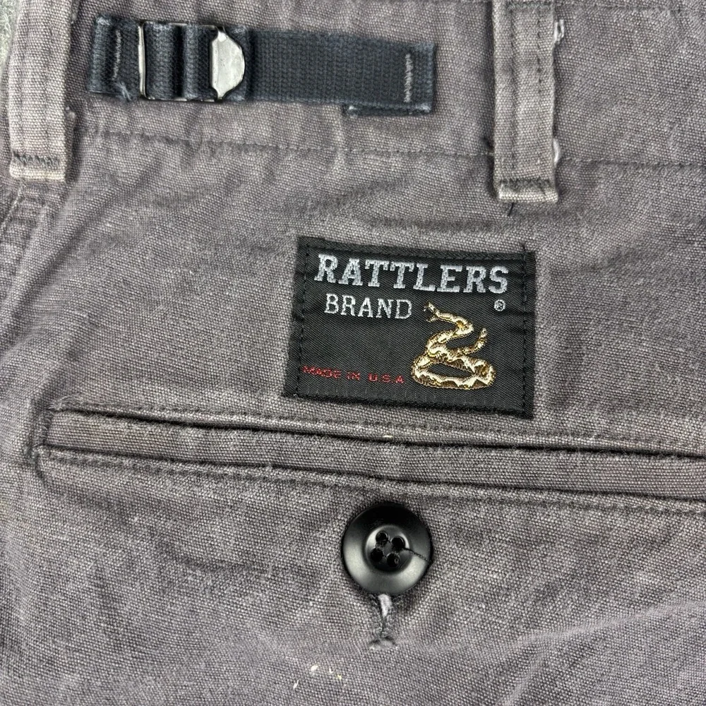Vintage Rattlers Brand Pants Men's 36x32 Gray Made In USA Workwear Outdoor 90s
